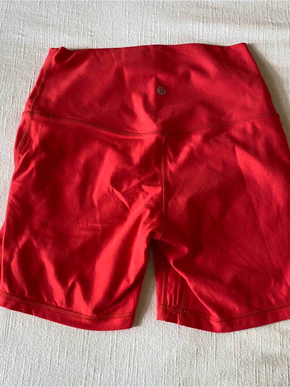 Lululemon Love Red Align Biker Shorts - Picture 4 of 5